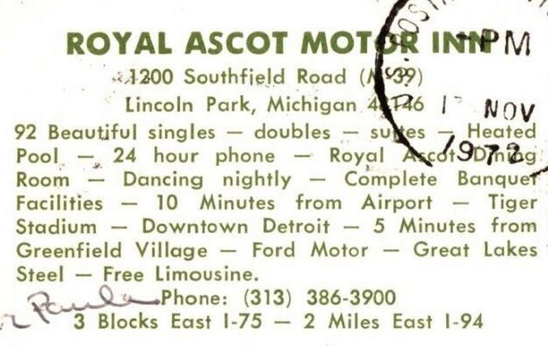 Royal Ascot Motor Inn - Postcard (newer photo)